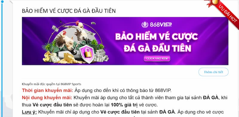 Chơi đá gà tại 868VIP